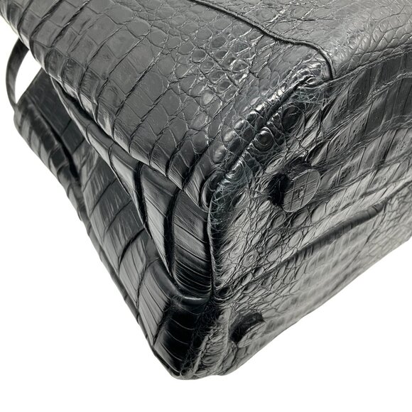 Nancy Gonzalez Black Crocodile Satchel - Picture 5 of 9